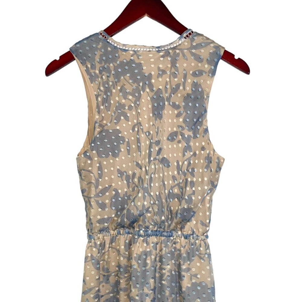 House of Harlow 1960 x Revolve Wilton Dress v-neck slit vintage floral blue XS - Picture 6 of 9